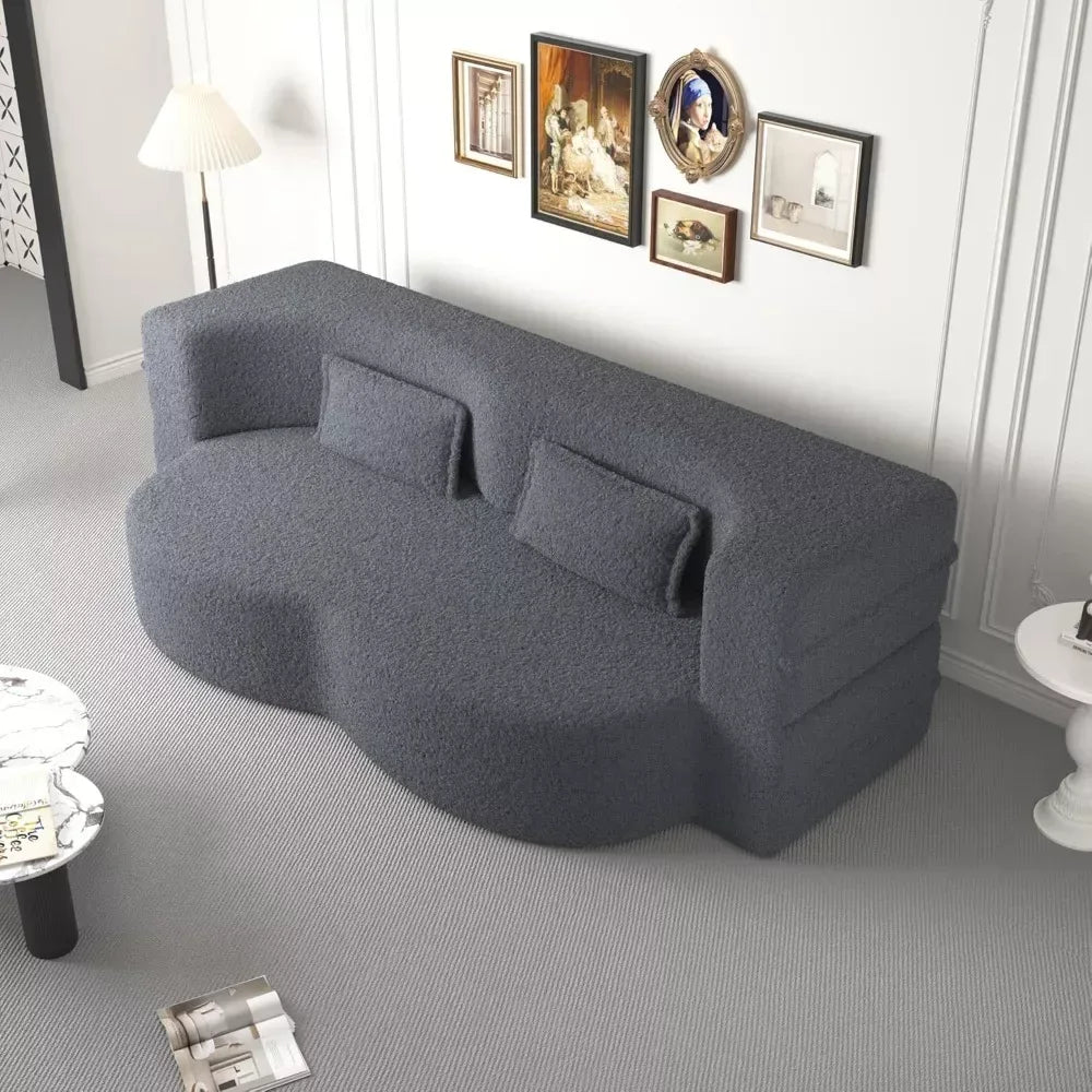 78″ Convertible Folding Sofa Bed – Queen Floor Couch & Sleeper Loveseat - DSARD - DSARD