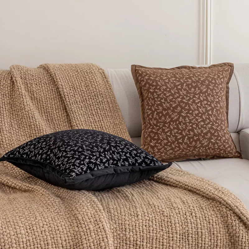 Luxury 18×18 Inch Plant Throw Pillow Cover Decorative Cushion for Living Room