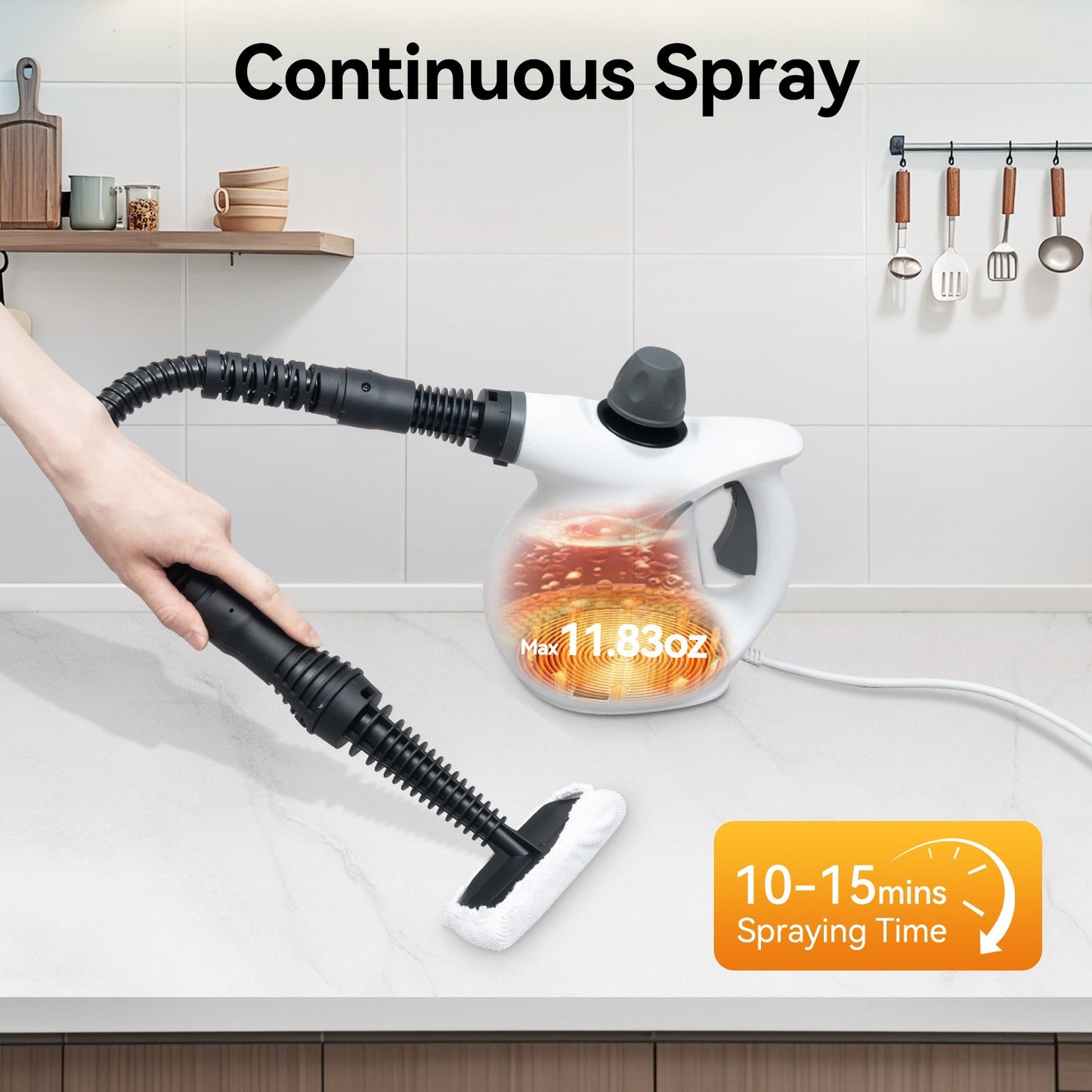 Powerful 1050W Handheld Steam Cleaner for Home & Car Deep Cleaning
