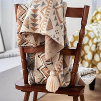 Bohemian Navajo Sun Knitted Throw Blanket – Air Conditioning Sofa Cover & Winter Bedspread - DSARD