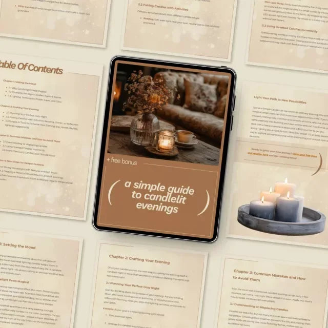 A Simple Guide to Candlelit Evenings – Digital Candlelight Guide, Cozy Night Ritual Planner, Home Ambiance & Relaxation eBook, Printable PDF Download for Self-Care Lovers - DSARD