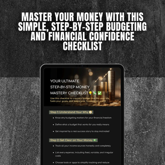 Your Ultimate Step-by-Step Money Mastery Checklist | Digital Download for How to Make a Budget That Actually Works for You