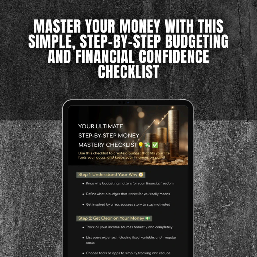 Your Ultimate Step-by-Step Money Mastery Checklist | Digital Download for How to Make a Budget That Actually Works for You