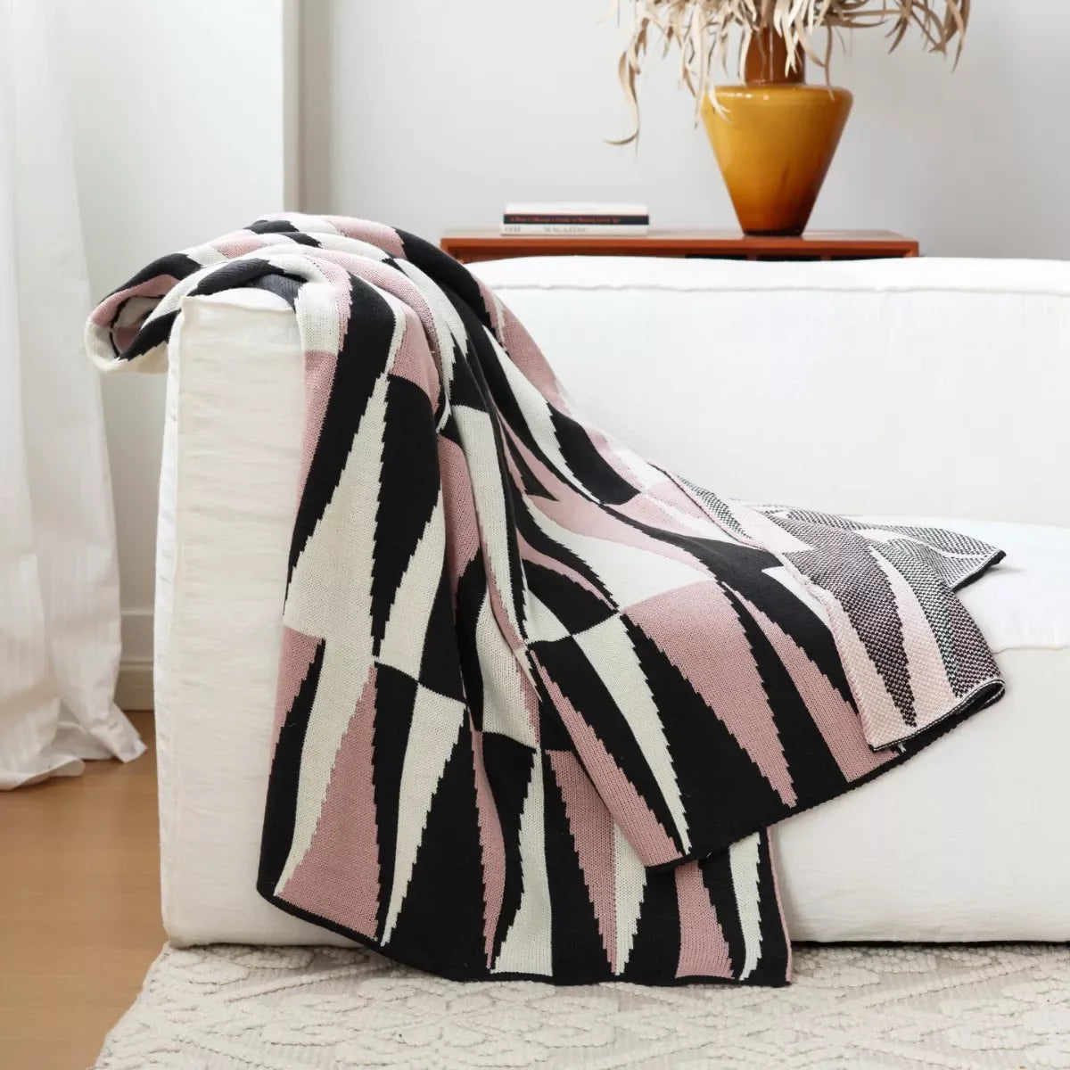 Cozy Geometric Weighted Throw Blanket – Perfect for Fall & Winter - DSARD