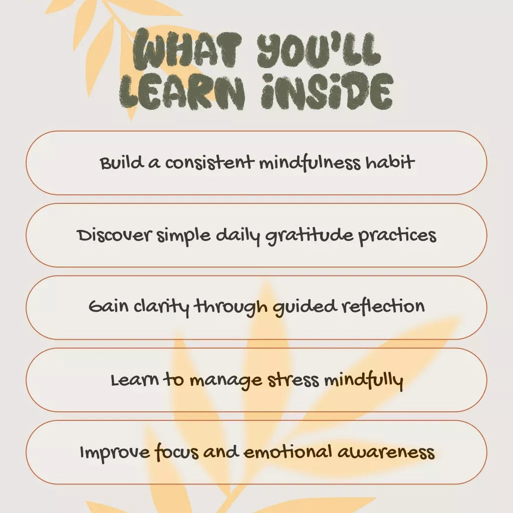 Mindful Clarity: Journal & Prompts | Printable Journal with Daily Mindfulness Prompts, Gratitude Exercises & Reflective Quotes for Mental Well-Being