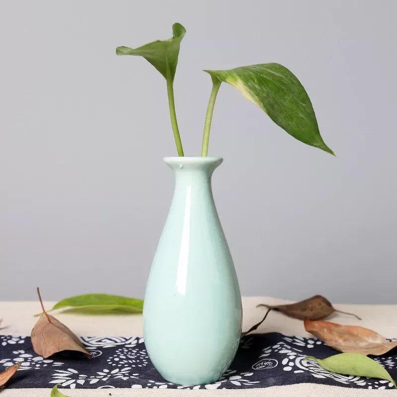 Ceramic Mini Desktop Vase – Cute Candy Color Hydroponic Flower Pot - DSARD