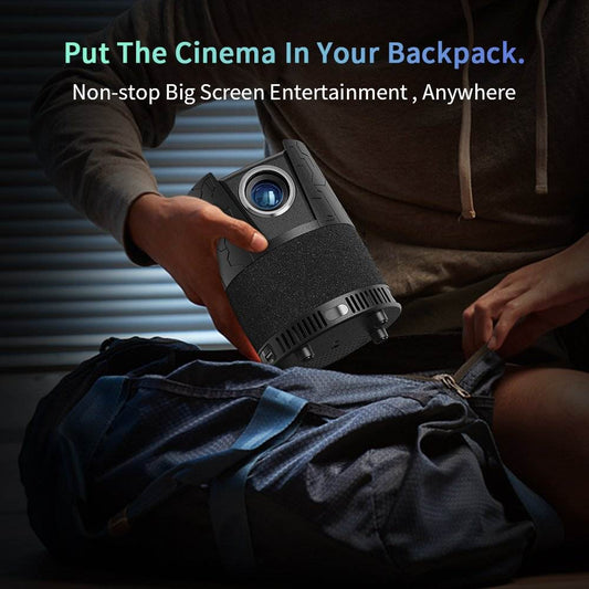 Mini 4K Portable Smart Projector with Auto Focus & Dual-Band WiFi