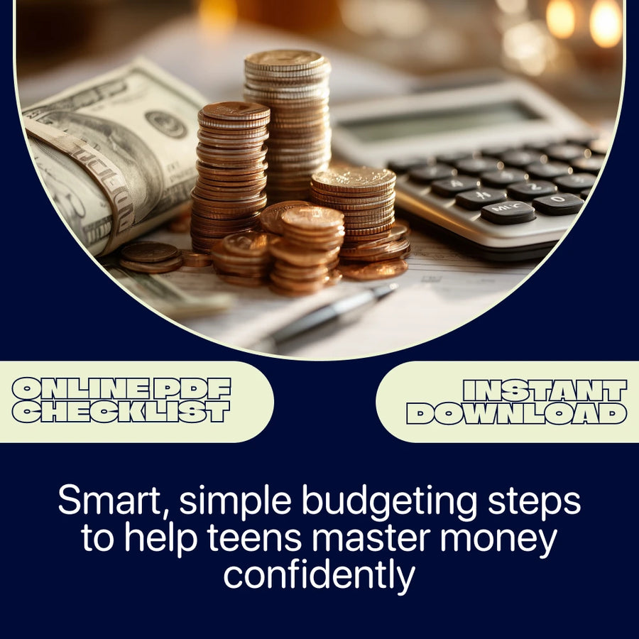 💸 Budget Like a Teen: The Teen Money Checklist | Financial Literacy for Youth Digital Download | Teen Budgeting Guide & Printable Checklist for Smart Money Habits