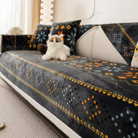 Nordic Flannel Sofa Covers – Anti-Slip Bohemian Plush Cushion Protector