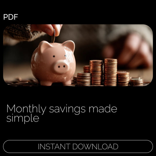 How Much to Put Away Each Month for Your Goals | Monthly Savings Guide eBook | Digital Download for Budgeting, Planning & How Much Money to Save Each Month
