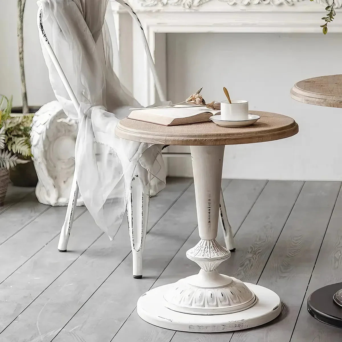 American Vintage Solid Wood Small Tea Table: Rustic Charm for Your Home - DSARD - DSARD