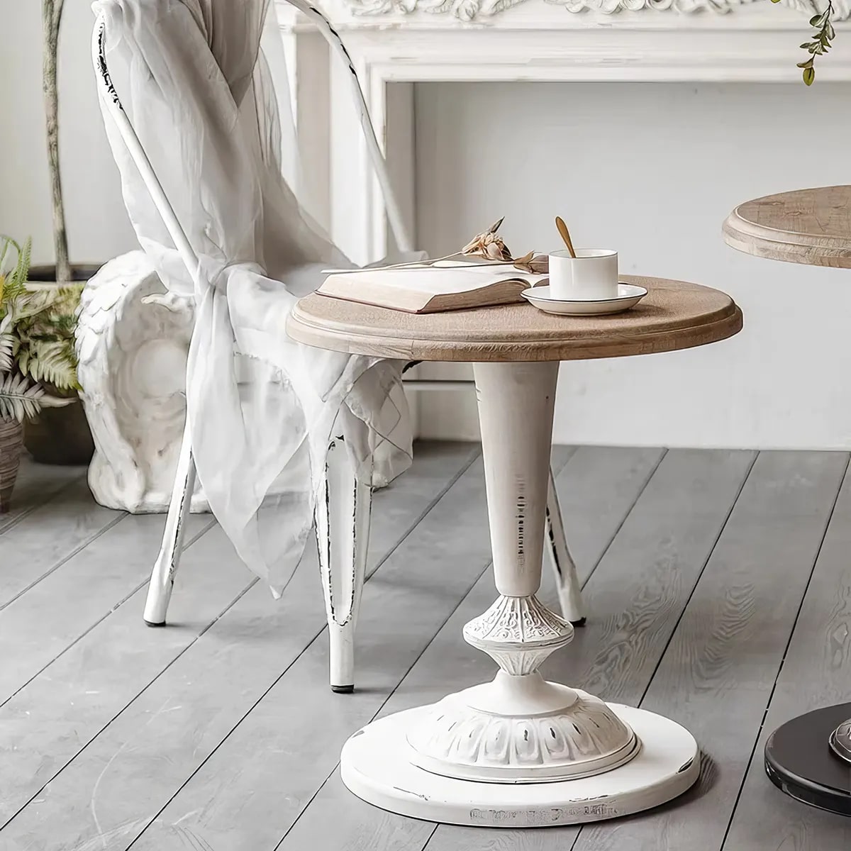 American Vintage Solid Wood Small Tea Table: Rustic Charm for Your Home - DSARD