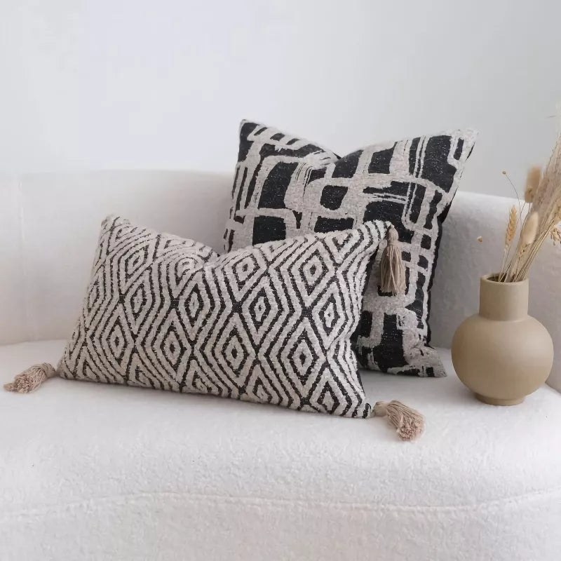 Luxury Tassel Knit Throw Pillow Cover for Sofa, Bed & Bay Window – Multiple Sizes
