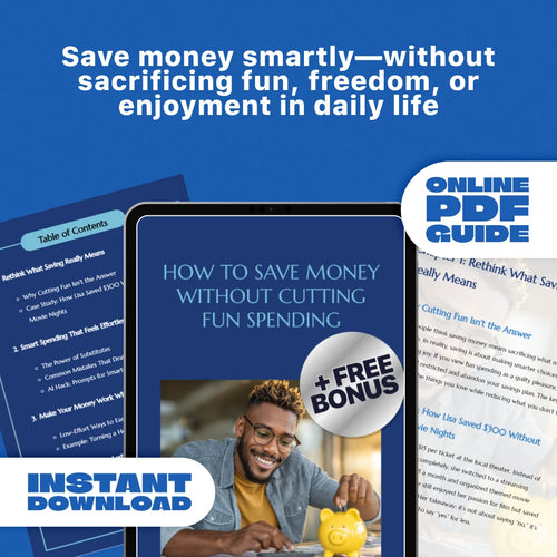 How to Save Money Without Cutting Fun Spending | Digital Download Guide for Smart Budgeting, Financial Freedom & Money-Saving Hacks