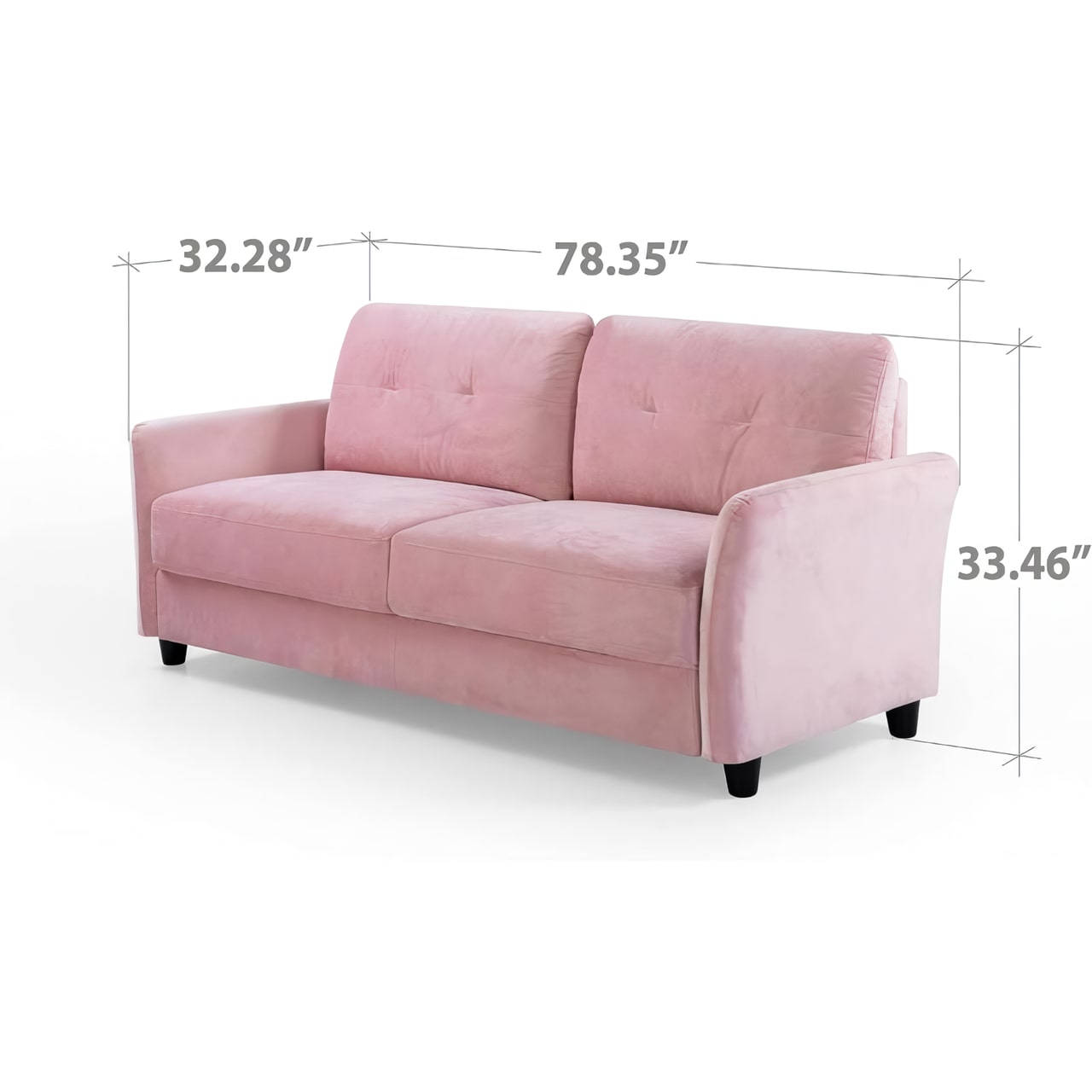 Velvet Two-Seater Sofa - DSARD