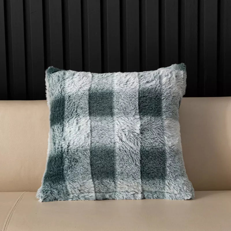 Velvet Plush Pillow Cushion Cover 18x18in Double-Sided Soft Throw Pillowcase