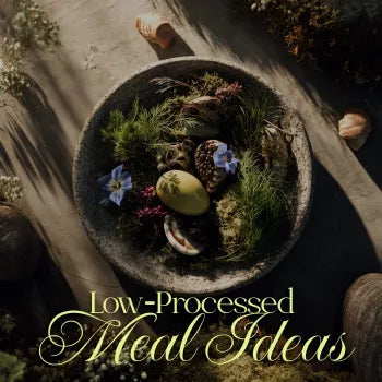 Low-Processed Meal Ideas Checklist | Simple Whole Food Recipes & Healthy Eating PDF Download