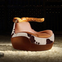 Ebony Wood Leather Chair - DSARD - DSARD