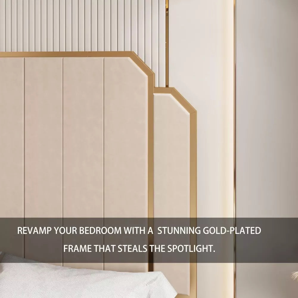 Queen Size Velvet Upholstered Bed Frame with Storage Drawers for Samsung Homes - DSARD