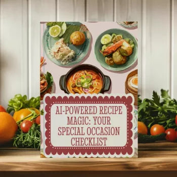 AI-Powered Recipe Magic: Your Special Occasion Checklist | Digital Download | Using AI to Suggest Recipes for Special Occasions