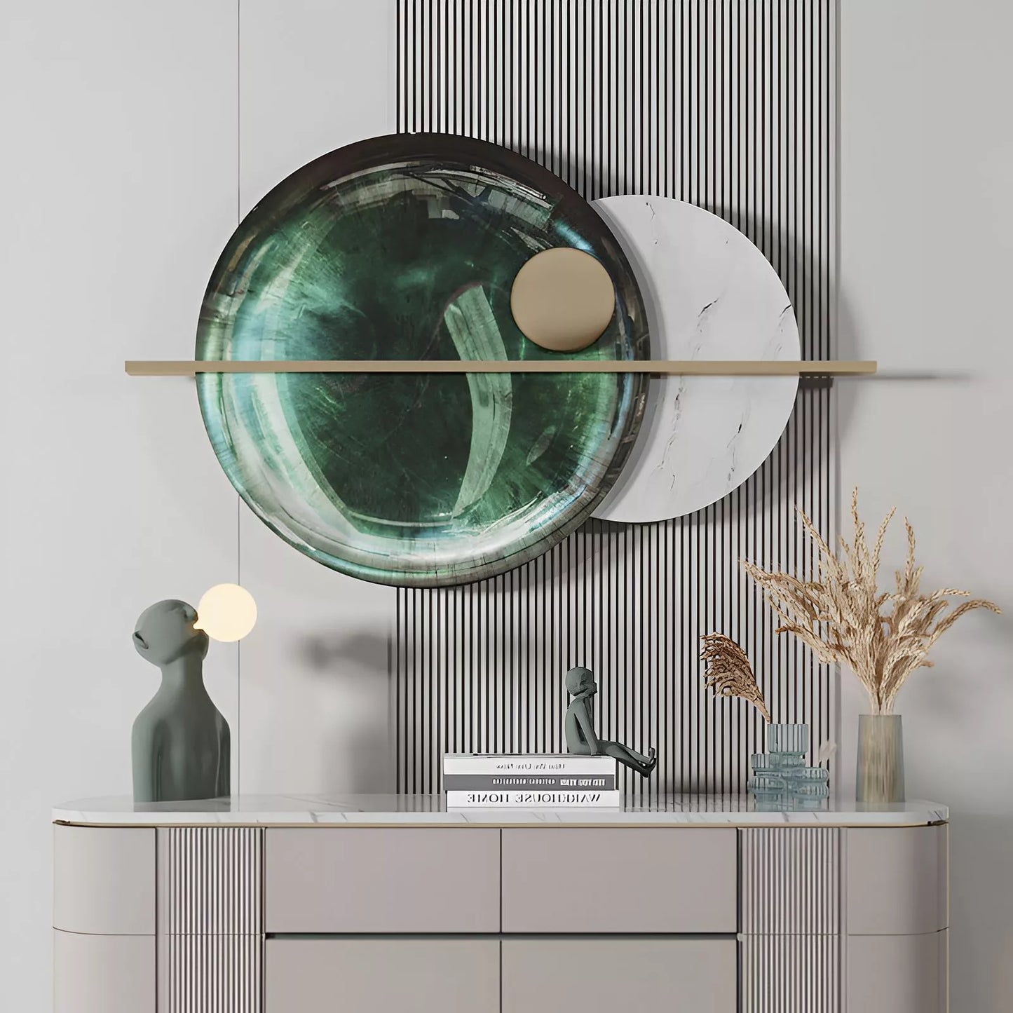 Elegant Modern Wrought Iron Wall Decor – Luxurious Metal Wall Hanging