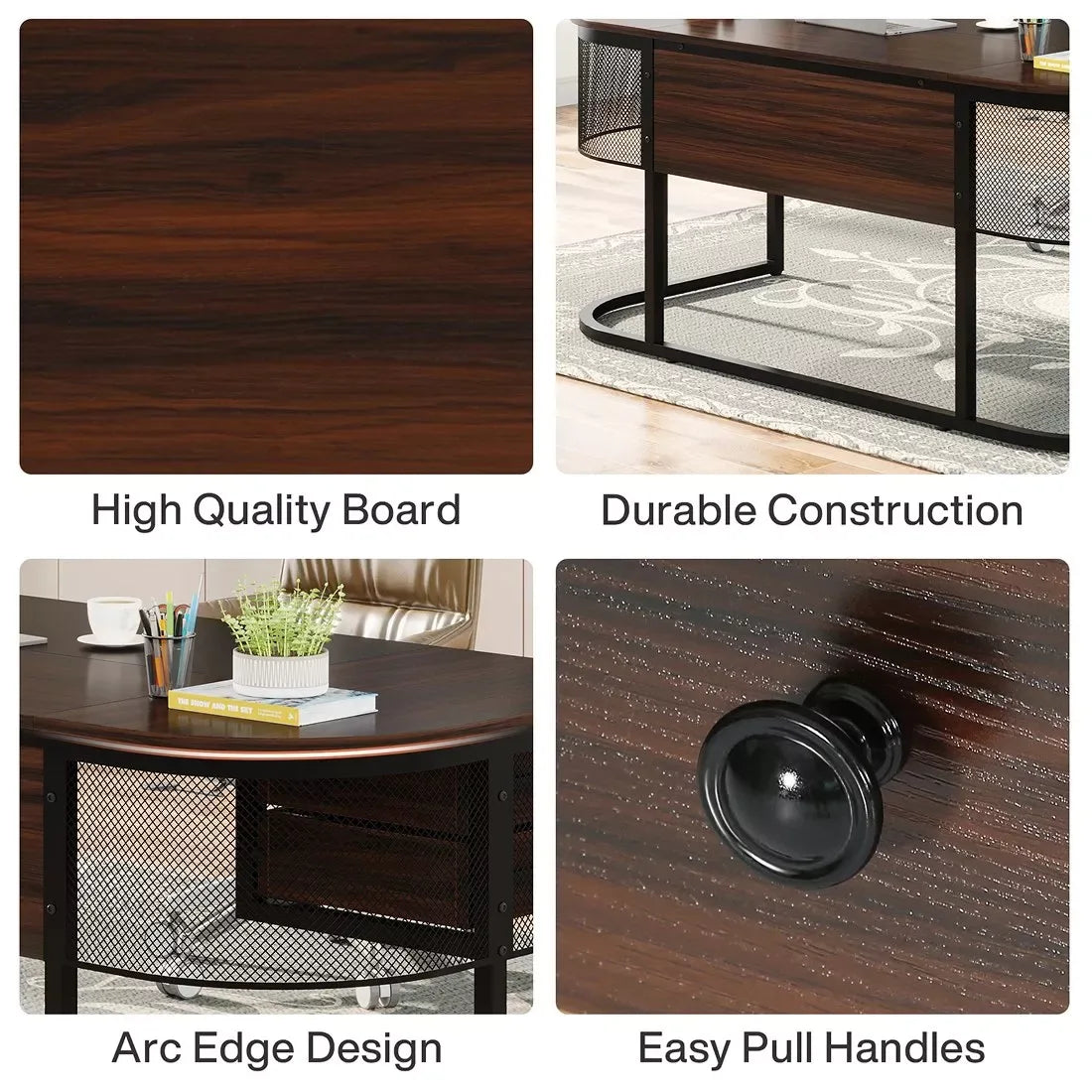 Executive 63-Inch Desk with 4 Drawers - DSARD - DSARD