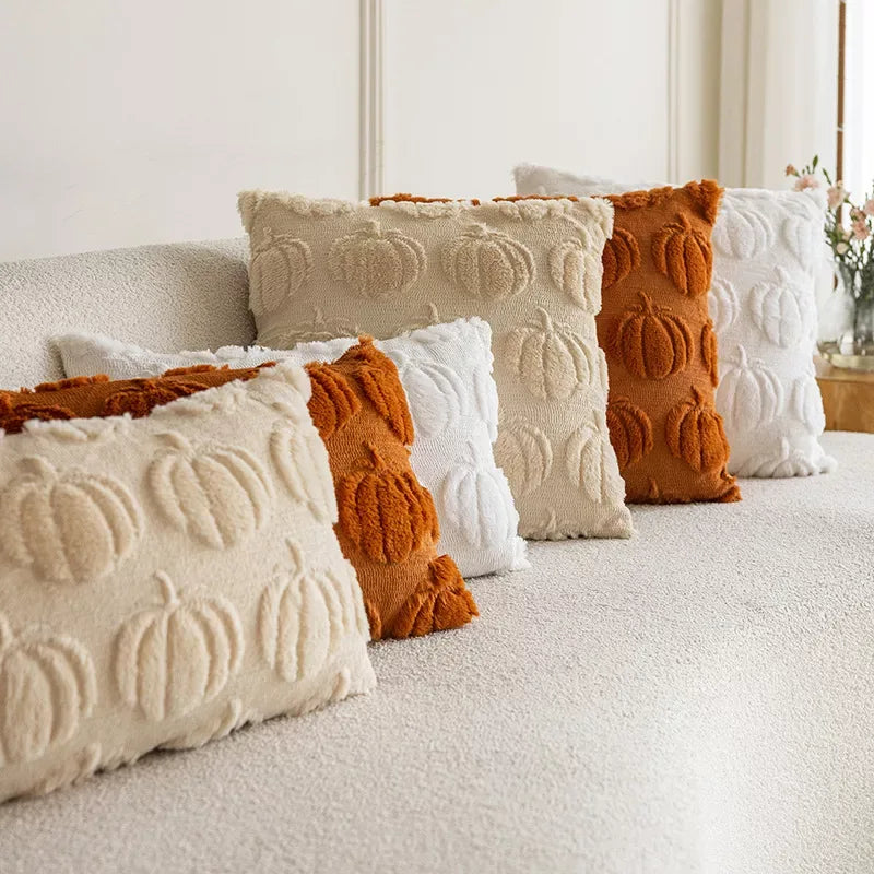 Cozy Autumn Pumpkin Plush Pillowcase – Warm Seasonal Decor - DSARD
