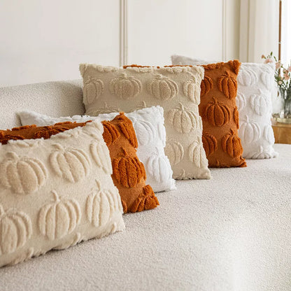 Cozy Autumn Pumpkin Plush Pillowcase – Warm Seasonal Decor