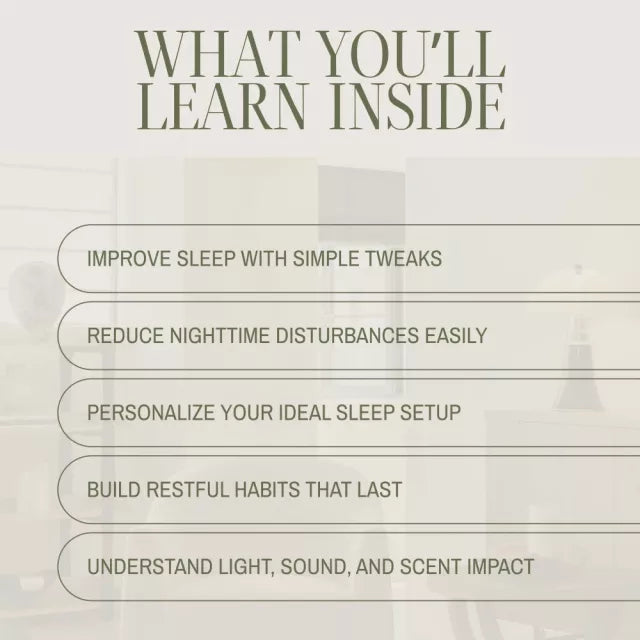 How to Build a Sleep-Optimized Bedroom Environment Guide | Sleep Optimization eBook | Bedroom Makeover for Better Rest | Digital Wellness Checklist & Guide