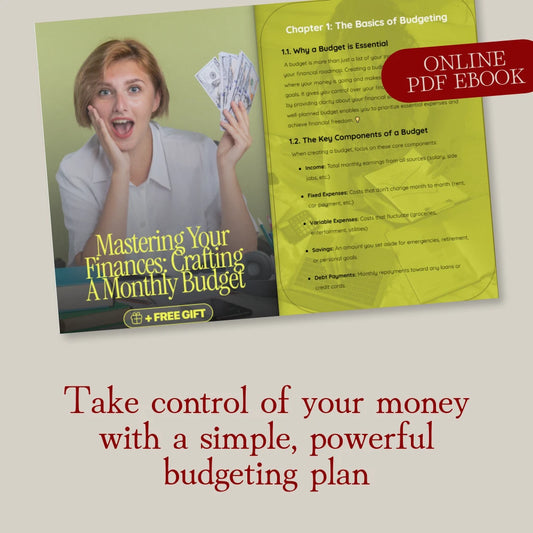 Mastering Your Finances: Crafting a Monthly Budget | Ebook Guide on How to Create a Monthly Budget | Financial Planning Digital Download