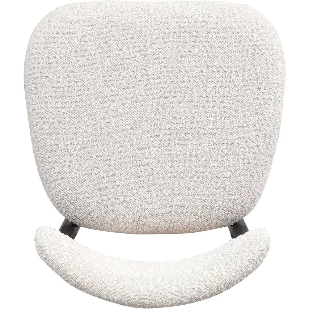 Counter Height Bar Stools Set of 4, 26″ Boucle Barstools with Backrest and Metal Legs - DSARD - DSARD
