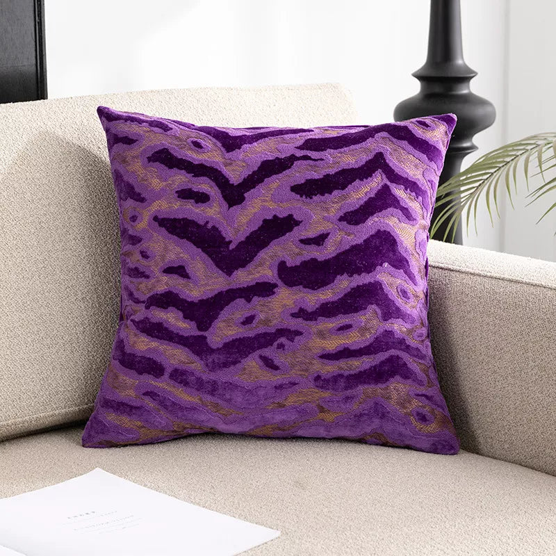 Luxury Tiger Velvet Throw Pillow Cover