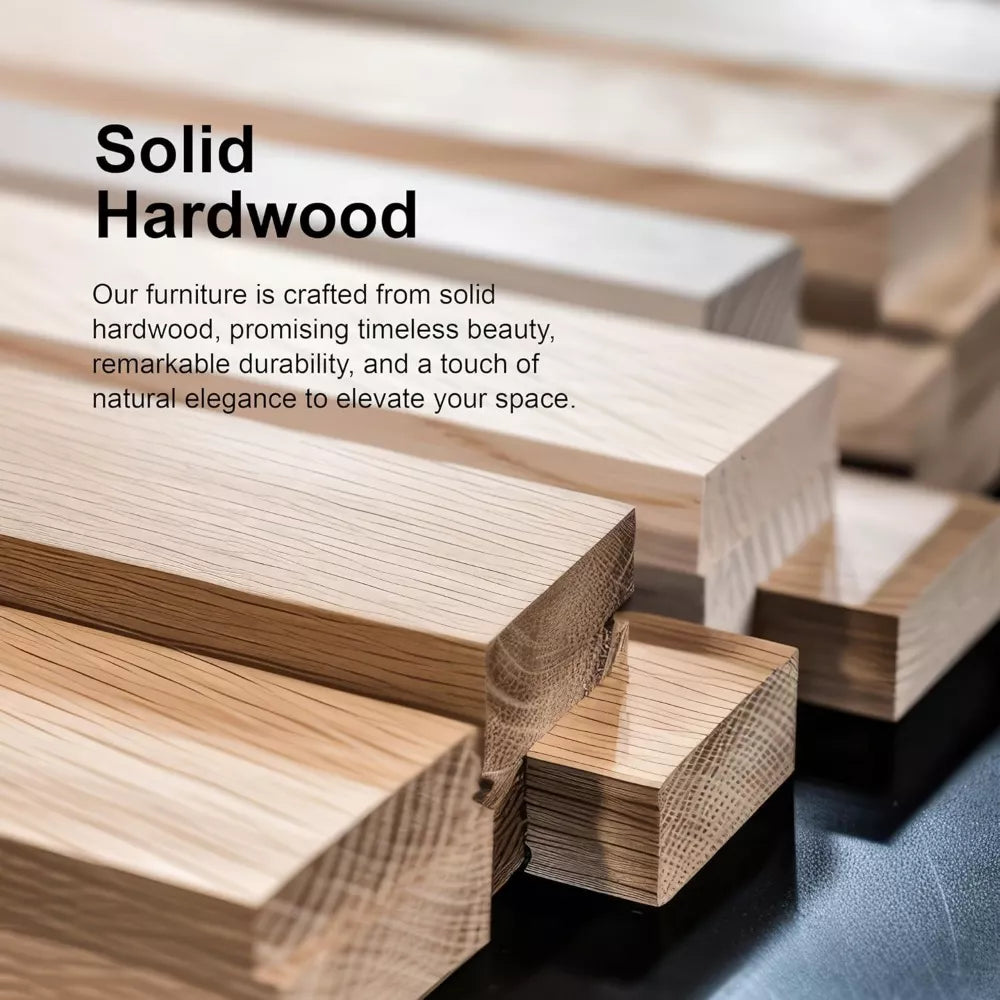 Modern 84″ Solid Wood Rectangle Dining Table with Metal Trestle Base - DSARD