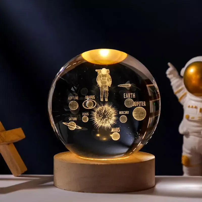 Colorful Galaxy Astronaut Crystal Ball Ornament - DSARD