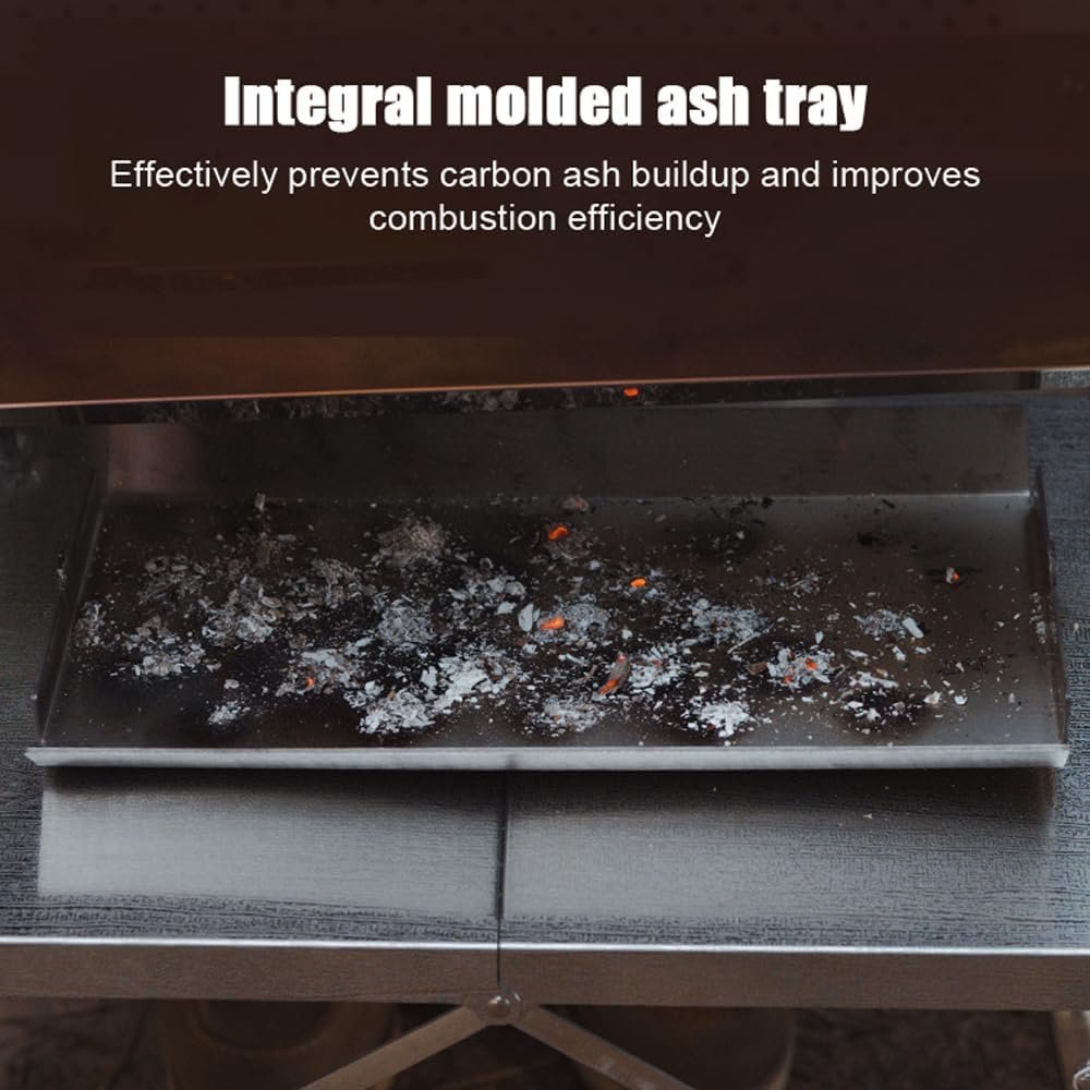 DSARD Portable Stainless Steel Camping Stove: Foldable Outdoor BBQ & Winter Warmer