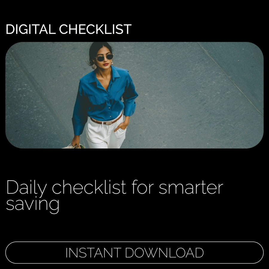 Daily Money Wins: Your Easy Savings Checklist 💰✨ | Printable Daily Budget Checklist | Simple Habits & AI Tools for Anyone Learning How to Save Money Daily