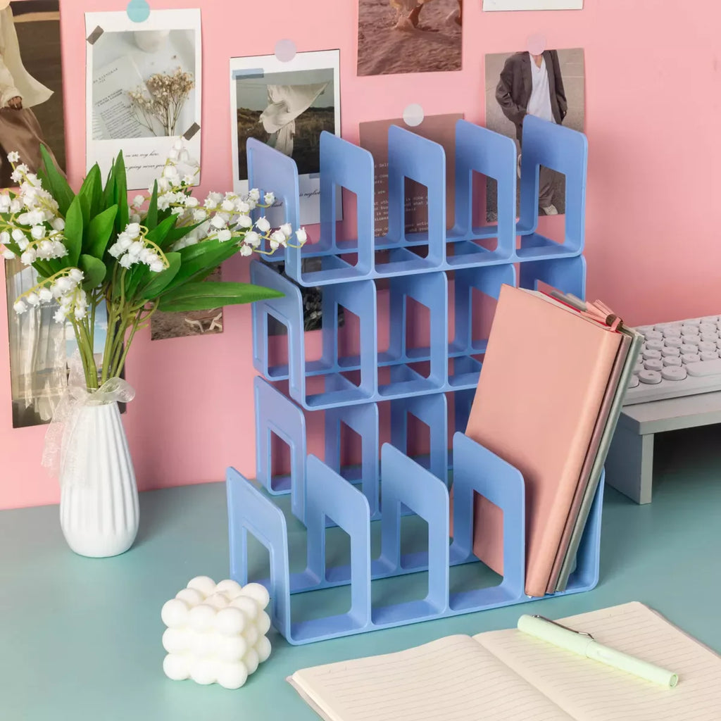 Adjustable Metal Bookend Desktop Organizer and Book Stand - DSARD