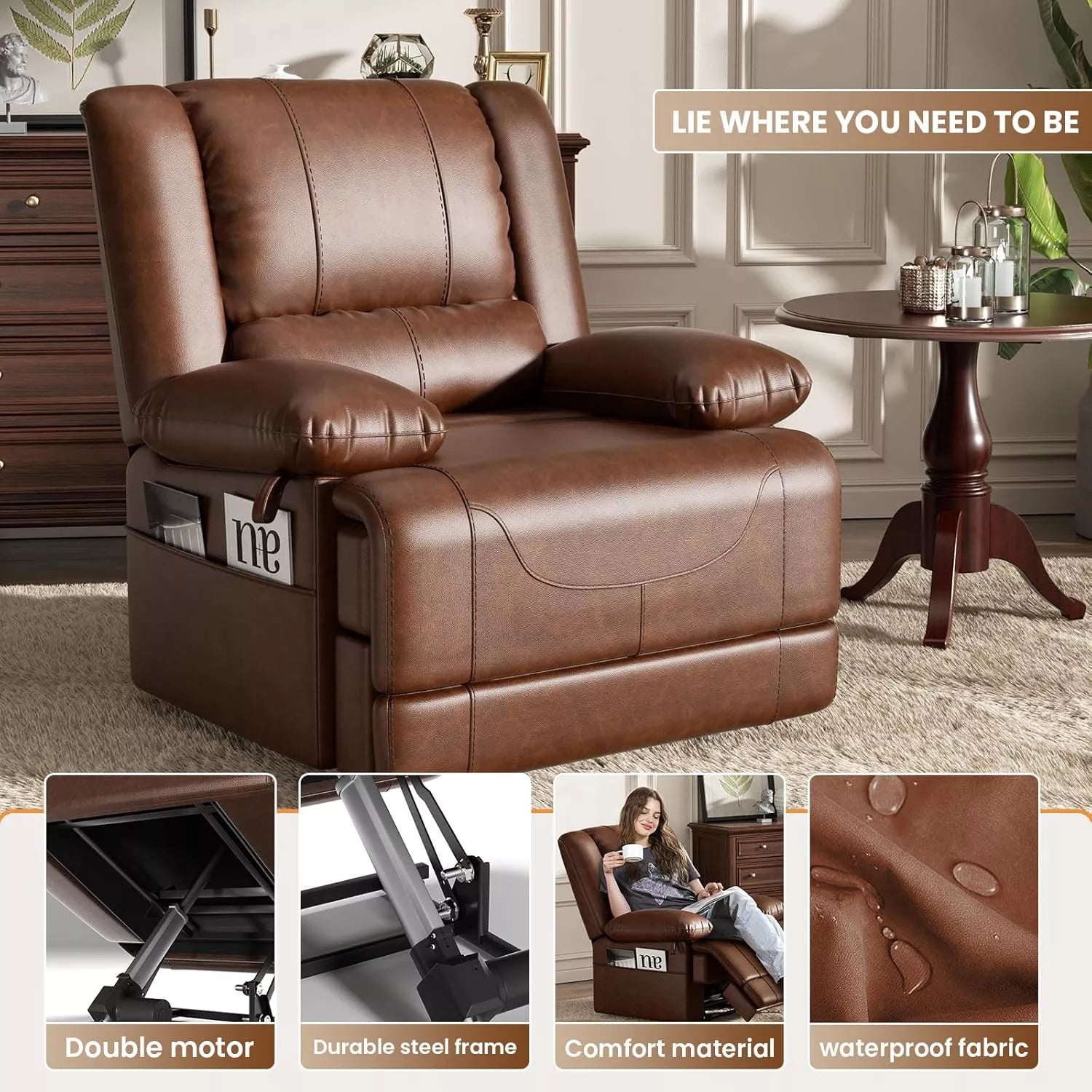 Power Lift Chair with Massage, Heating, USB Ports & Remote Control - DSARD
