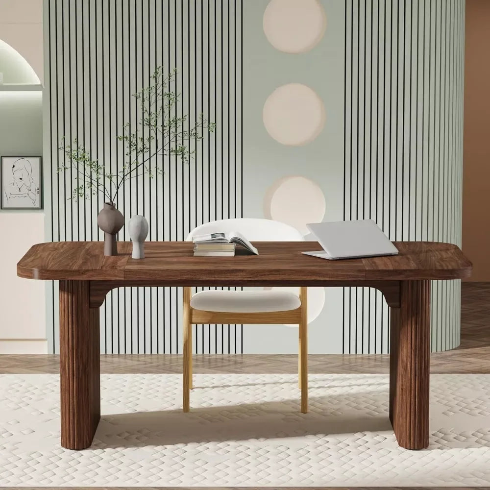 62″ Executive Desk with Double Pedestal and Natural Wood Top - DSARD - DSARD