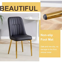 63″ White Faux Marble Dining Table Set for 6, Modern Dining Room Table and Chairs Set - DSARD - DSARD