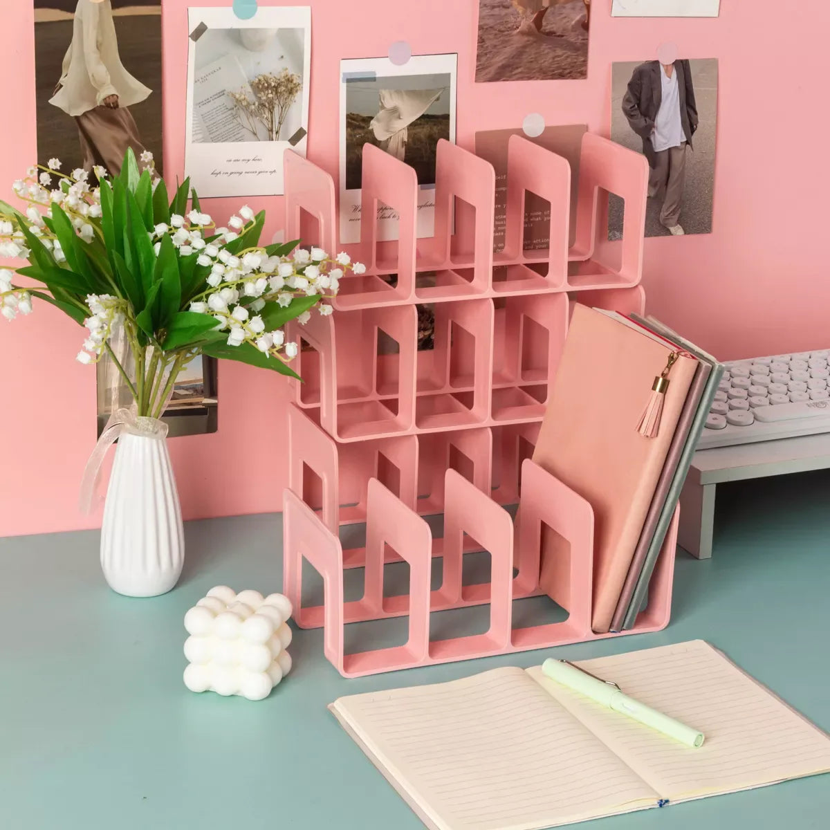 Adjustable Metal Bookend Desktop Organizer and Book Stand - DSARD