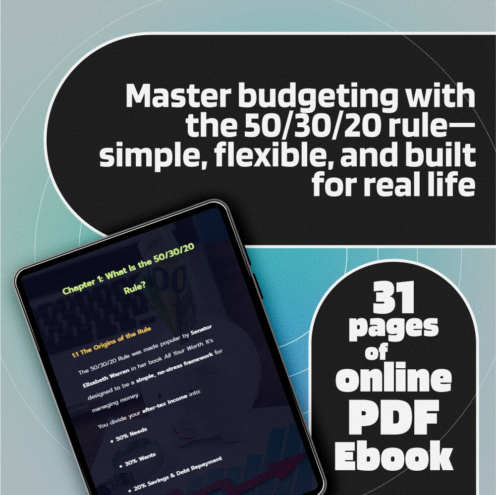 The 50/30/20 Rulebook: Budgeting Without the Headache | Budgeting eBook PDF | 20 30 50 Savings Plan Guide for Easy Money Management