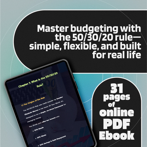 The 50/30/20 Rulebook: Budgeting Without the Headache | Budgeting eBook PDF | 20 30 50 Savings Plan Guide for Easy Money Management