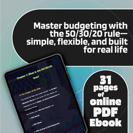 The 50/30/20 Rulebook: Budgeting Without the Headache | Budgeting eBook PDF | 20 30 50 Savings Plan Guide for Easy Money Management