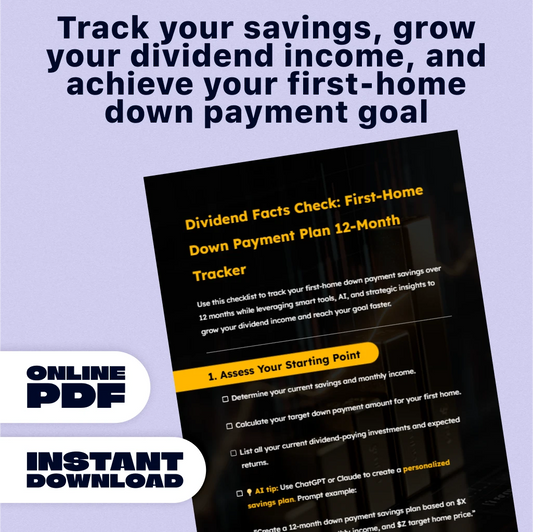 First-Home Down Payment Plan 12-Month Tracker – A Smart Checklist for Homebuyers