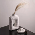 Modern Black and White Openwork Ceramic Vase
