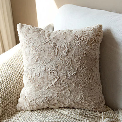 Rabbit Fur Warmth Winter Throw Pillowcase (45×45 cm)