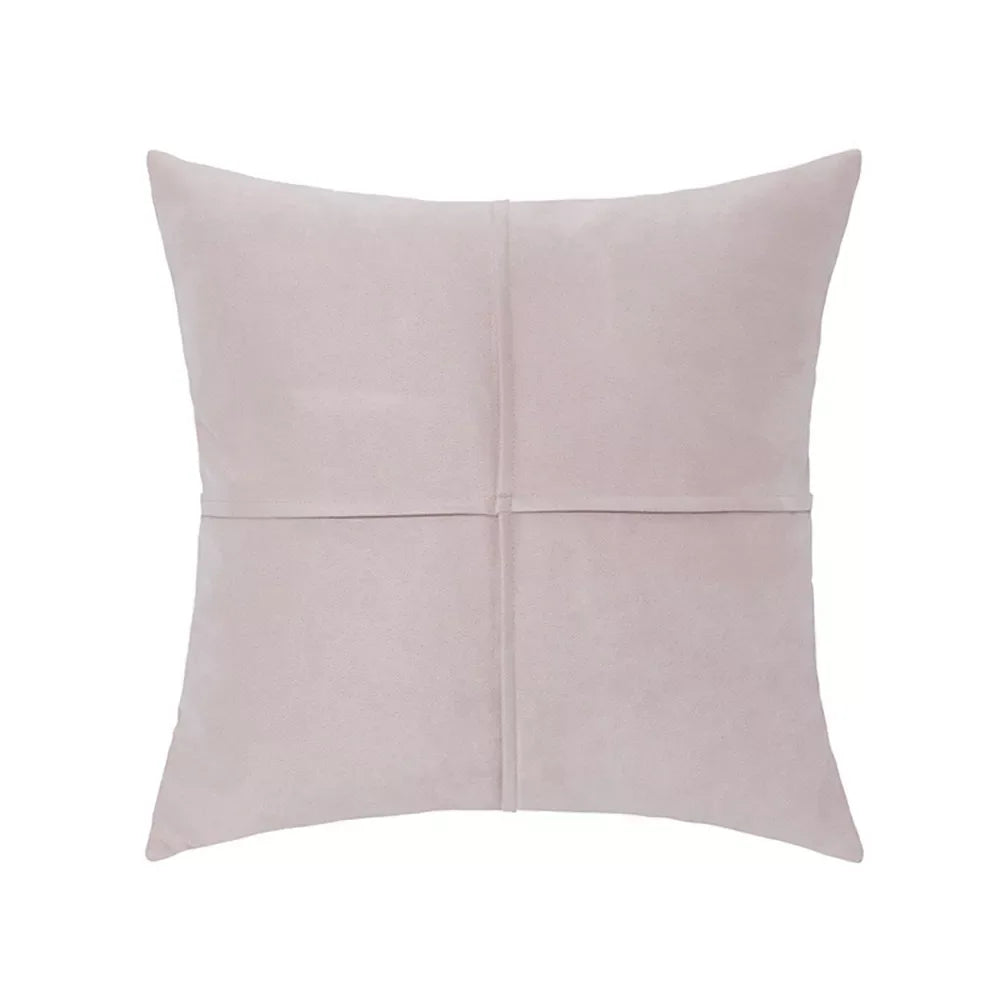 Faux Suede Cross Stitch Decorative Throw Pillow Cover for Sofa, Bed & Couch - DSARD