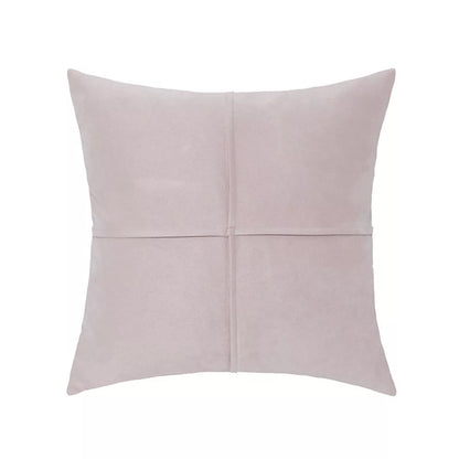 Faux Suede Cross Stitch Decorative Throw Pillow Cover for Sofa, Bed & Couch