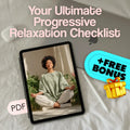 Your Ultimate Progressive Relaxation Checklist – Printable Progressive Relaxation Meditation Guide, Digital Checklist for Daily Mindfulness Practice